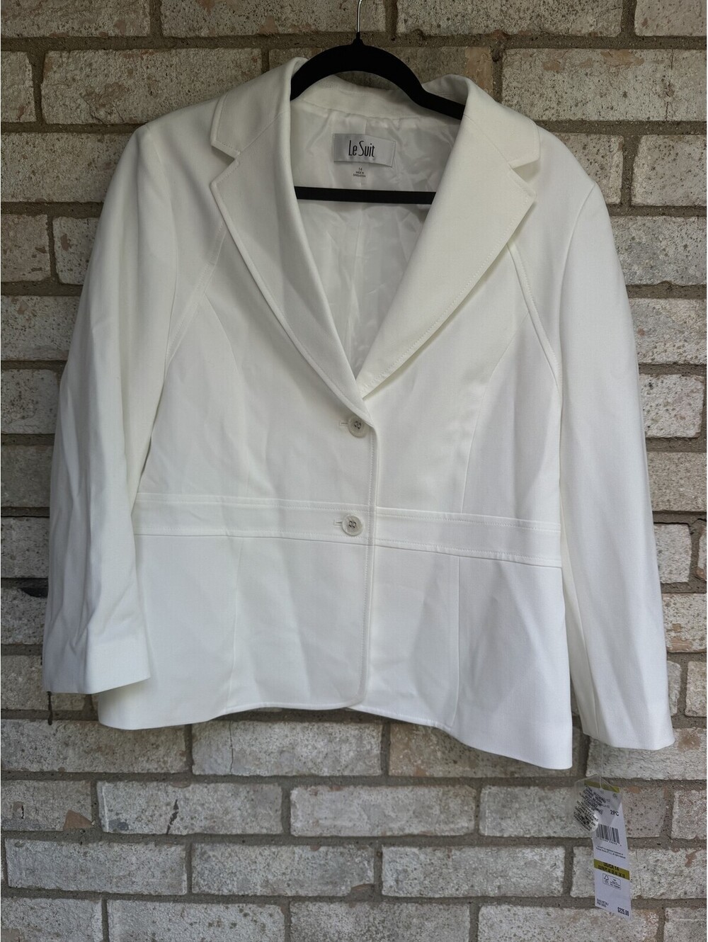 Le Suit Blazer White Size 14